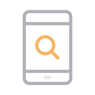 arama mobil ince renk çizgisi vektör simgesi