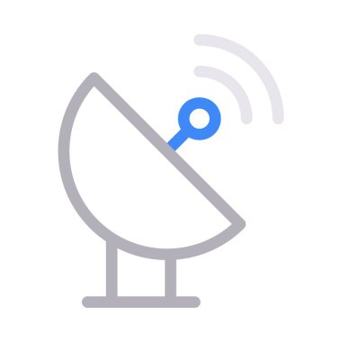 uydu ince renk çizgisi vektör simgesi