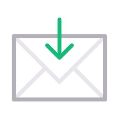 mesaj ince renk çizgisi vektör simgesi indir