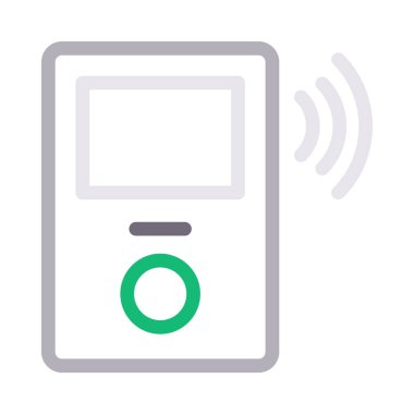 ses çalar ince renk çizgisi vektör simgesi