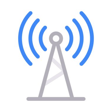 sinyal ince renk çizgisi vektör simgesi