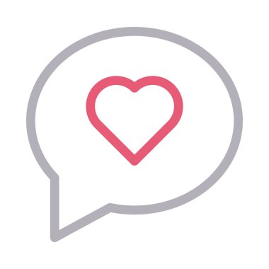 favori kabarcık ince renk çizgisi vektör simgesi