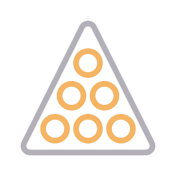 billiard thin color line vector icon