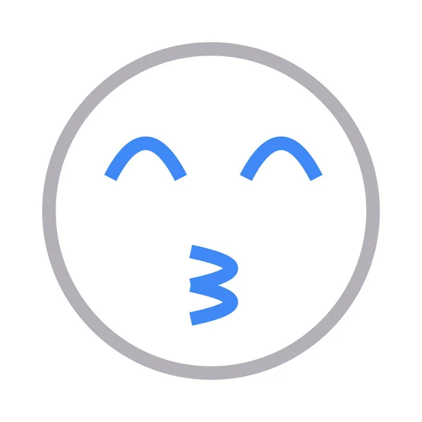 Emoji Visage Mince Couleur Ligne Vectorielle Icône — Image vectorielle