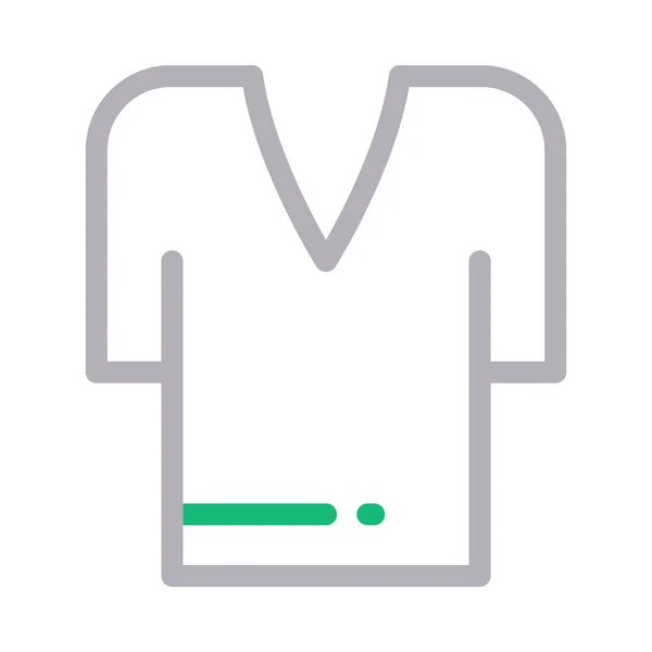 Shirt Thin Color Line Vector Icon — Stock Vector