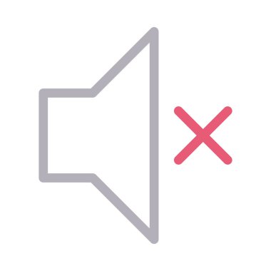 ince renk çizgisi vektör simgesini sessize al