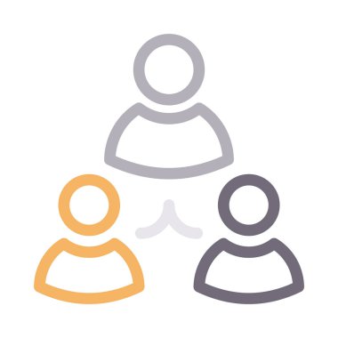 kullanıcılar bağlantı ince renk çizgisi vektör simgesi