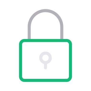 ince renk çizgisi vektör simgesini kilitle