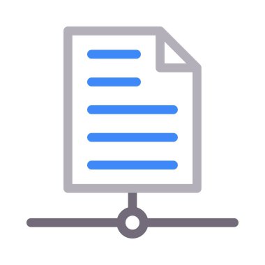 dosya paylaşımı ince renk çizgisi vektör simgesi