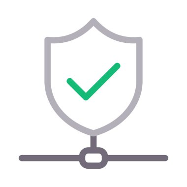 ince renk çizgisi vektör simgesini paylaşan kalkan