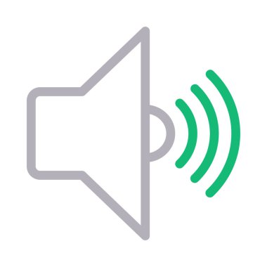 ses ince renk çizgisi vektör simgesi