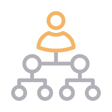 kullanıcı bağlantısı ince renk çizgisi vektör simgesi