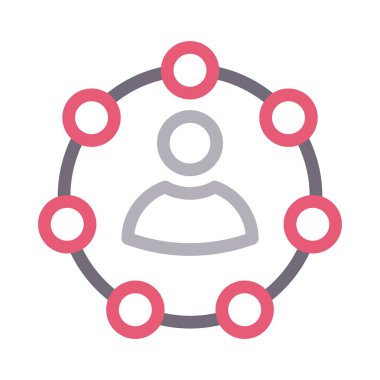 bağlı ince renk çizgisi vektör simgesi