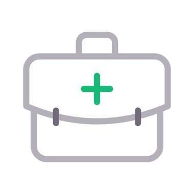 yardım kutusu ince renk çizgisi vektör simgesi