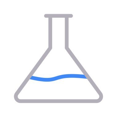 beaker ince renk çizgisi vektör simgesi