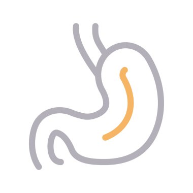 mide ince renk çizgisi vektör simgesi