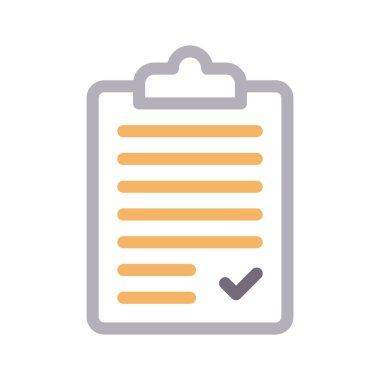 Hasta raporu ince renk çizgisi vektör simgesi