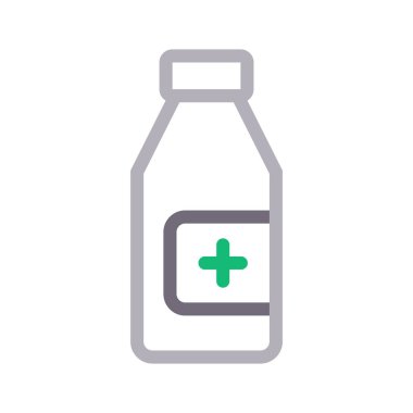 kan şişesi ince renk çizgisi vektör simgesi