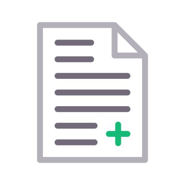 tıbbi rapor ince renk çizgisi vektör simgesi