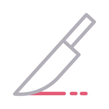 bıçak ince renk çizgisi vektör simgesi