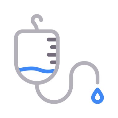 damla ince renk çizgisi vektör simgesi