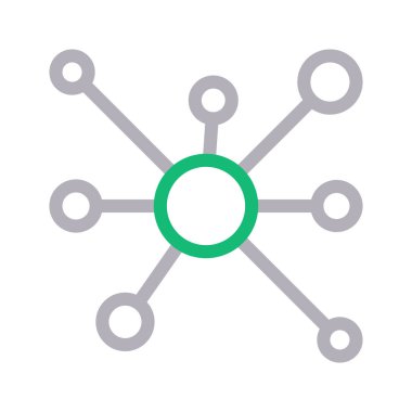 atomlar ince renk çizgisi vektör simgesi