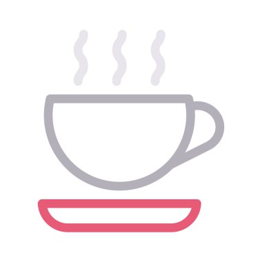 kahve ince renk çizgisi vektör simgesi