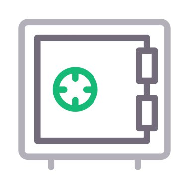 güvenli ince renk çizgisi vektör simgesi