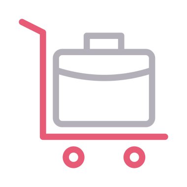 arabası ince renk çizgisi vektör simgesi