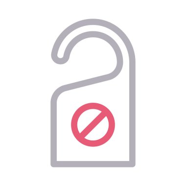 oda etiketi ince renk çizgisi vektör simgesi