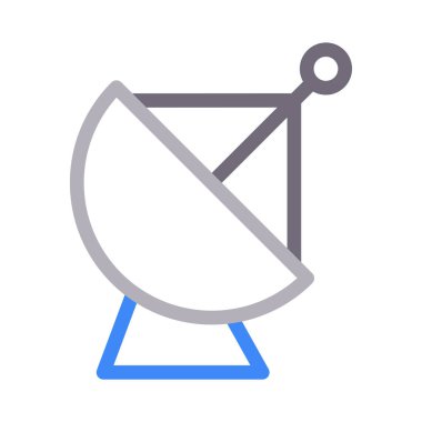 uydu ince renk çizgisi vektör simgesi