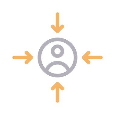 odak kullanıcı ince renk çizgisi vektör simgesi