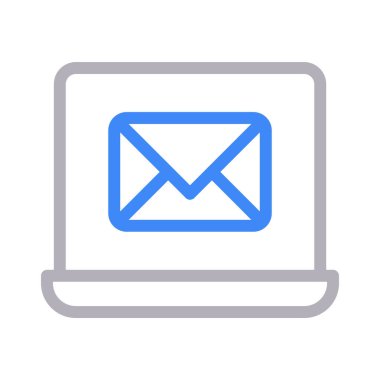 online e-posta ince renk çizgisi vektör simgesi 