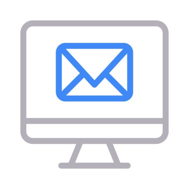 online e-posta ince renk çizgisi vektör simgesi