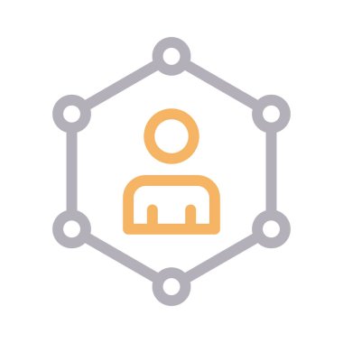 bağlı ince renk çizgisi vektör simgesi