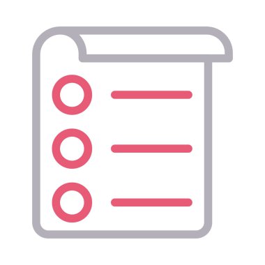 liste ince renk çizgisi vektör simgesi