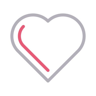 favori ince renk çizgisi vektör simgesi