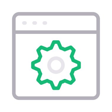 tarayıcı ince renk çizgisi vektör simgesi ayarı