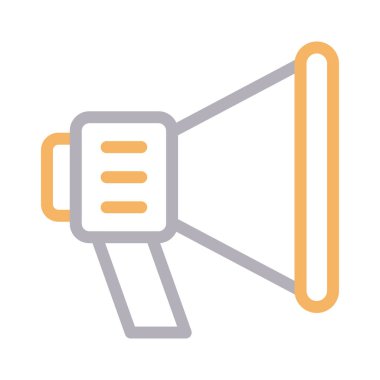 megafon ince renk çizgisi vektör simgesi