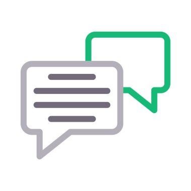 konuşma ince renk çizgisi vektör simgesi