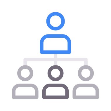 kullanıcılar bağlantı ince renk çizgisi vektör simgesi