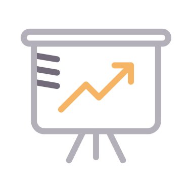 sunum ince renk çizgisi vektör simgesi