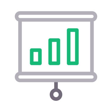 sunum ince renk çizgisi vektör simgesi