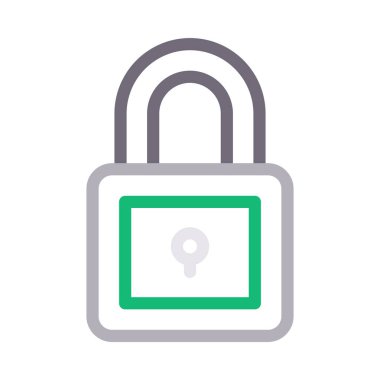 ince renk çizgisi vektör simgesini kilitle