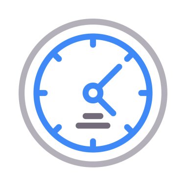 saat ince renk çizgisi vektör simgesi