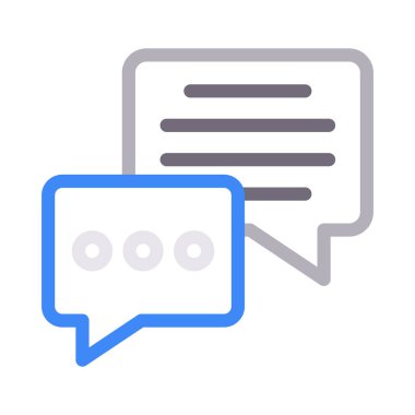 sohbet ince renk çizgisi vektör simgesi