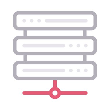 sunucu ince renk çizgisi vektör simgesi