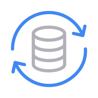 sunucu ince renk çizgisi vektör simgesini yenileme