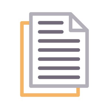 dosyaları ince renk çizgisi vektör simgesi