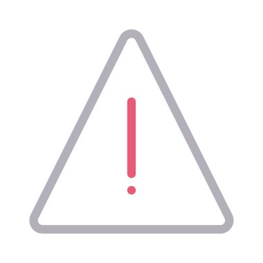 uyarı ince renk çizgisi vektör simgesi